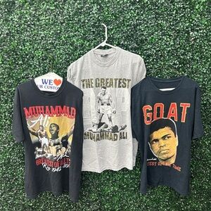 Muhammad Ali G.O.A.T 3-Pack Tee Collection -size XL - R.I.P The Greatest!